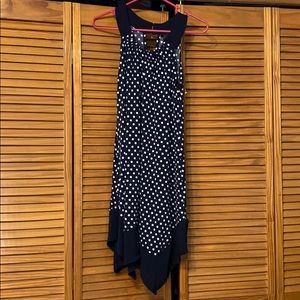 Enfocus st. Women size 6 dress navy blue w/ white